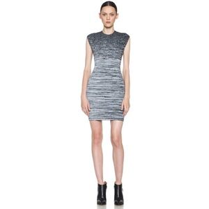 NWT $695 Alexander Wang Stretchy Degrade Bandage Stretch Knit Mini Dress Sz L